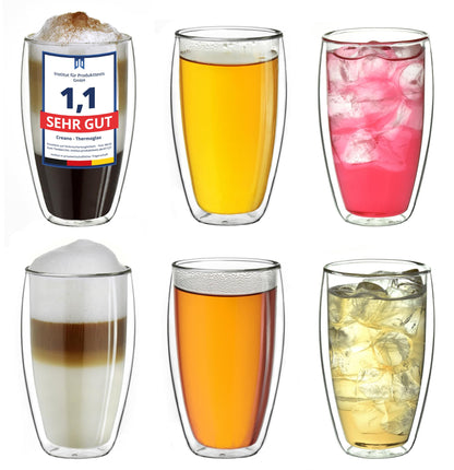 Creano DG-B Double Wall Glasses – Insulated Borosilicate Glass Cups