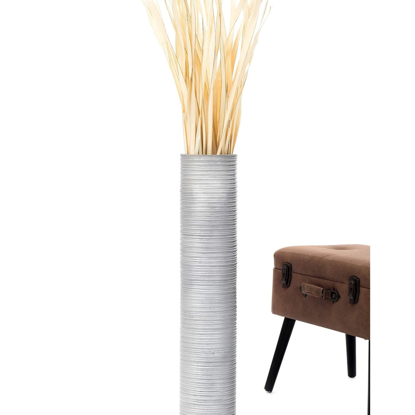 Puinen lattiamaljakko pampaheinille & oksille, 70 cm