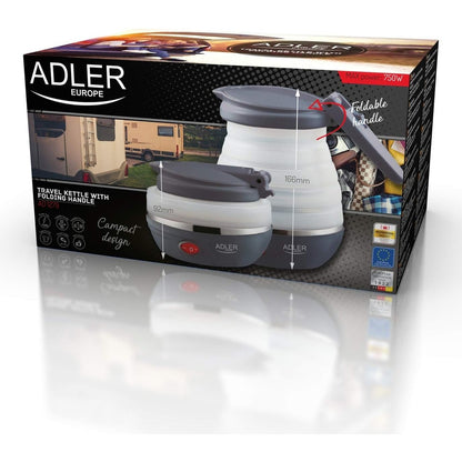 Adler AD1279 taitettava sähkökattila – 0,6 l BPA-vapaa silikoni, 750 W