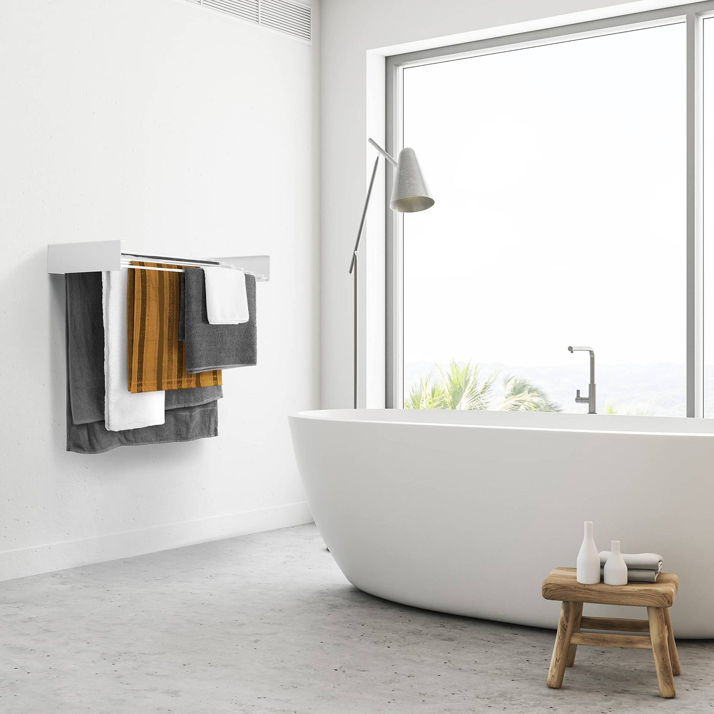 Seinään taittuva pyykinkuivain 70 cm