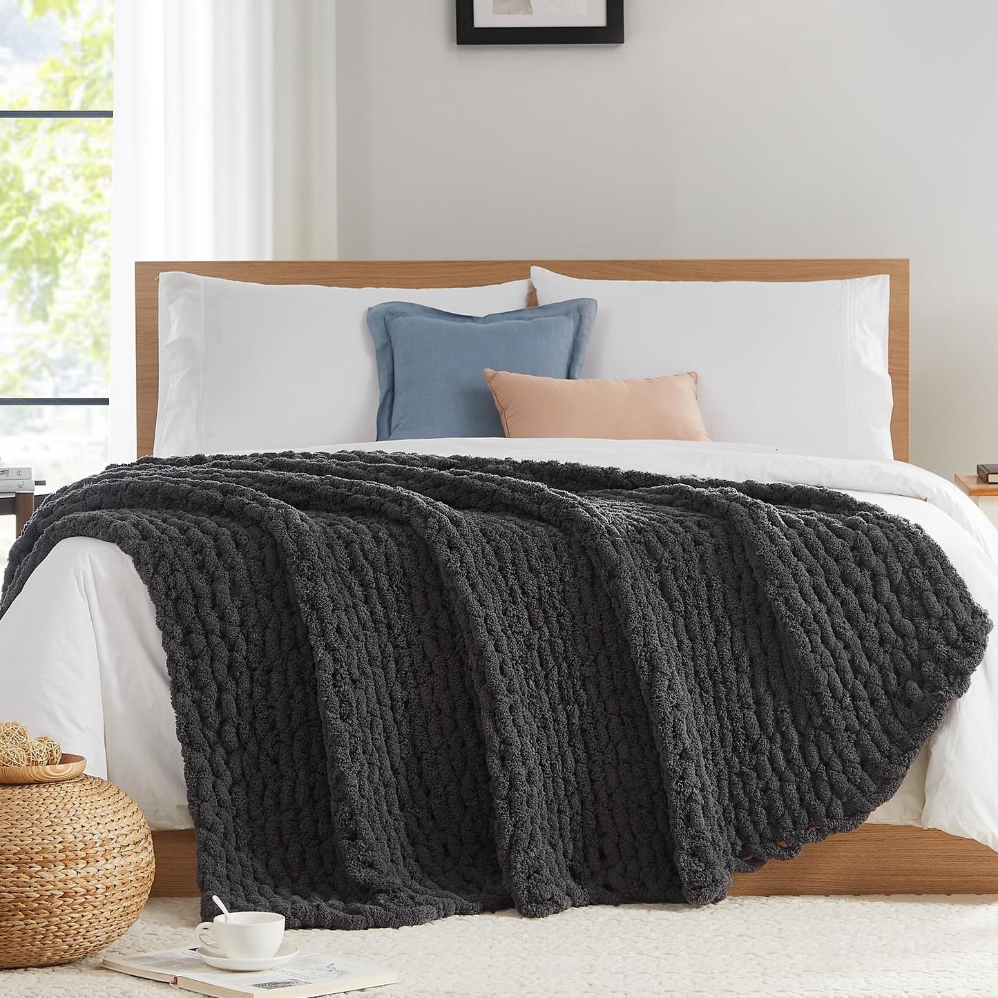 Handmade Chenille Chunky Knit Blanket – Ultra Soft & Stylish Throw