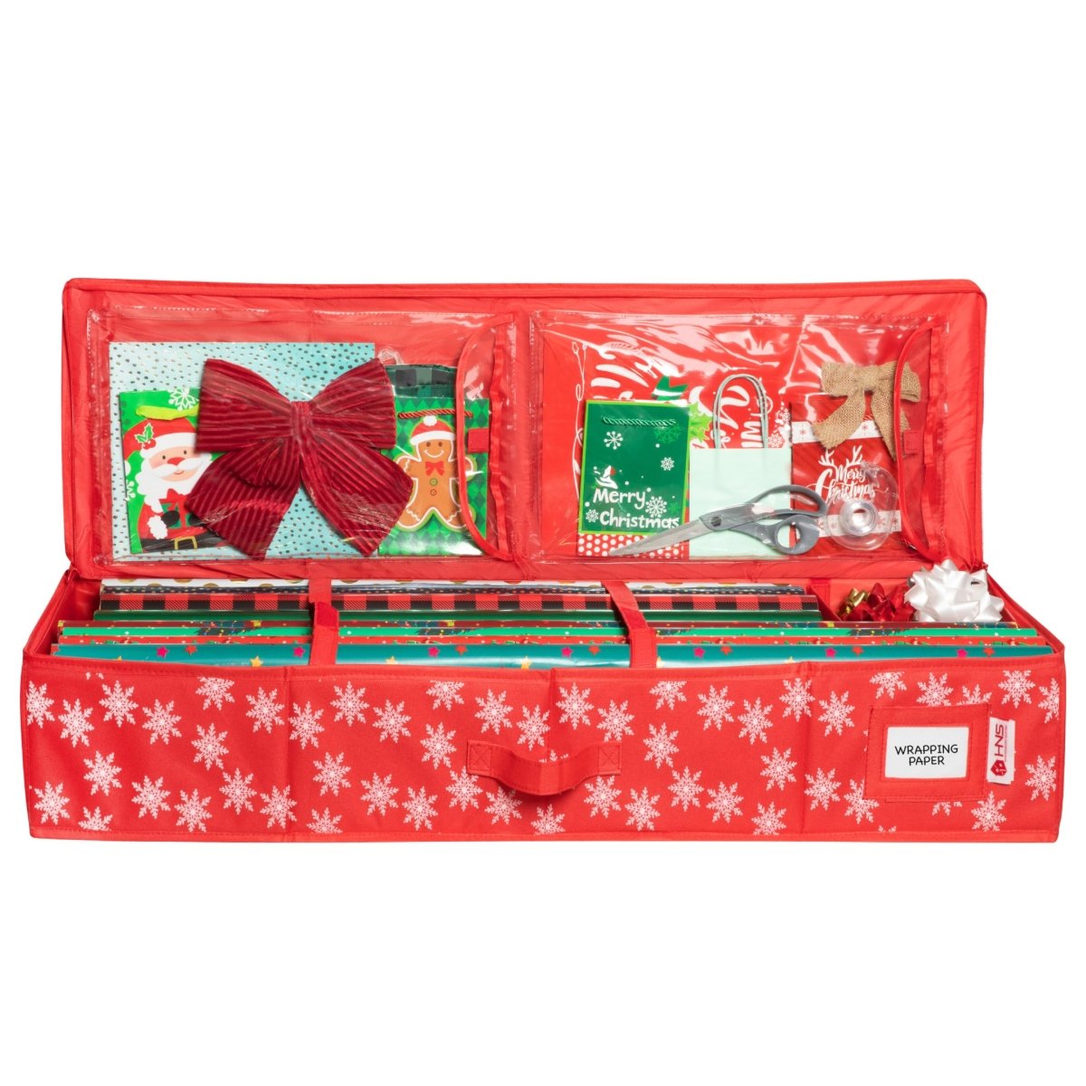 Premium Wrapping Paper Storage – Holds 27 Rolls, Extra Pockets, Underbed Organizer