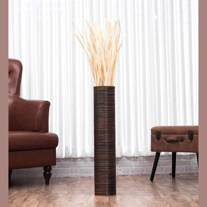 Puinen lattiamaljakko pampaheinille & oksille, 70 cm