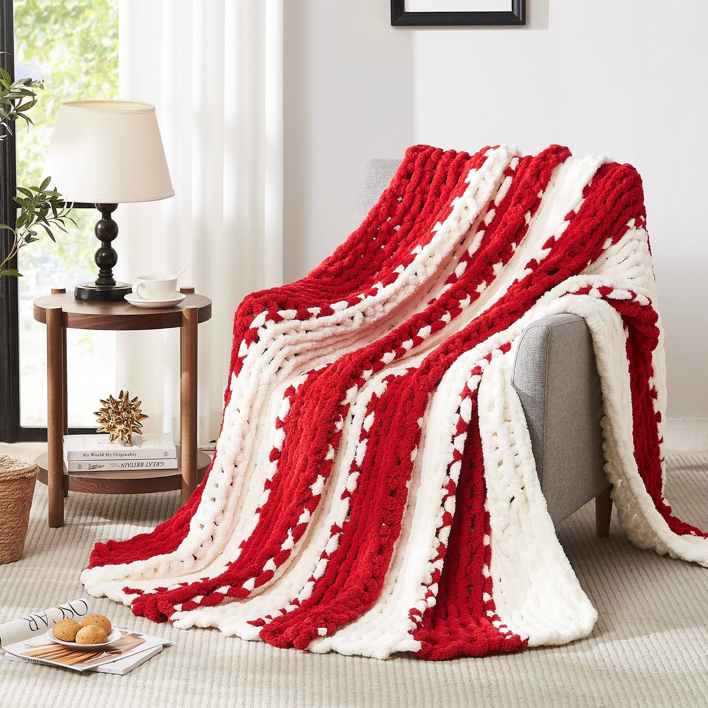 Handmade Chenille Chunky Knit Blanket – Ultra Soft & Stylish Throw