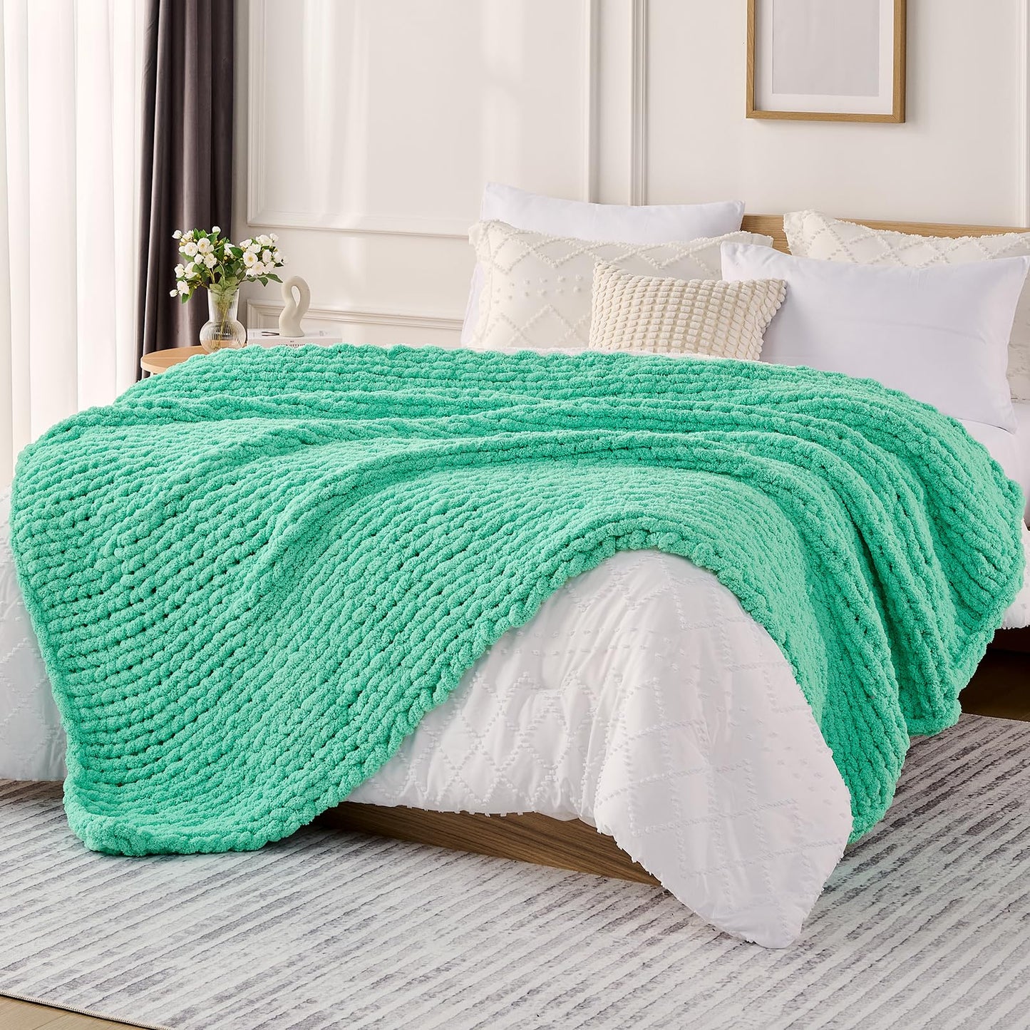 Handmade Chenille Chunky Knit Blanket – Ultra Soft & Stylish Throw