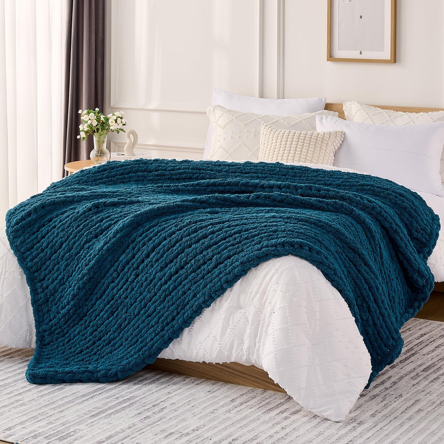 Handmade Chenille Chunky Knit Blanket – Ultra Soft & Stylish Throw