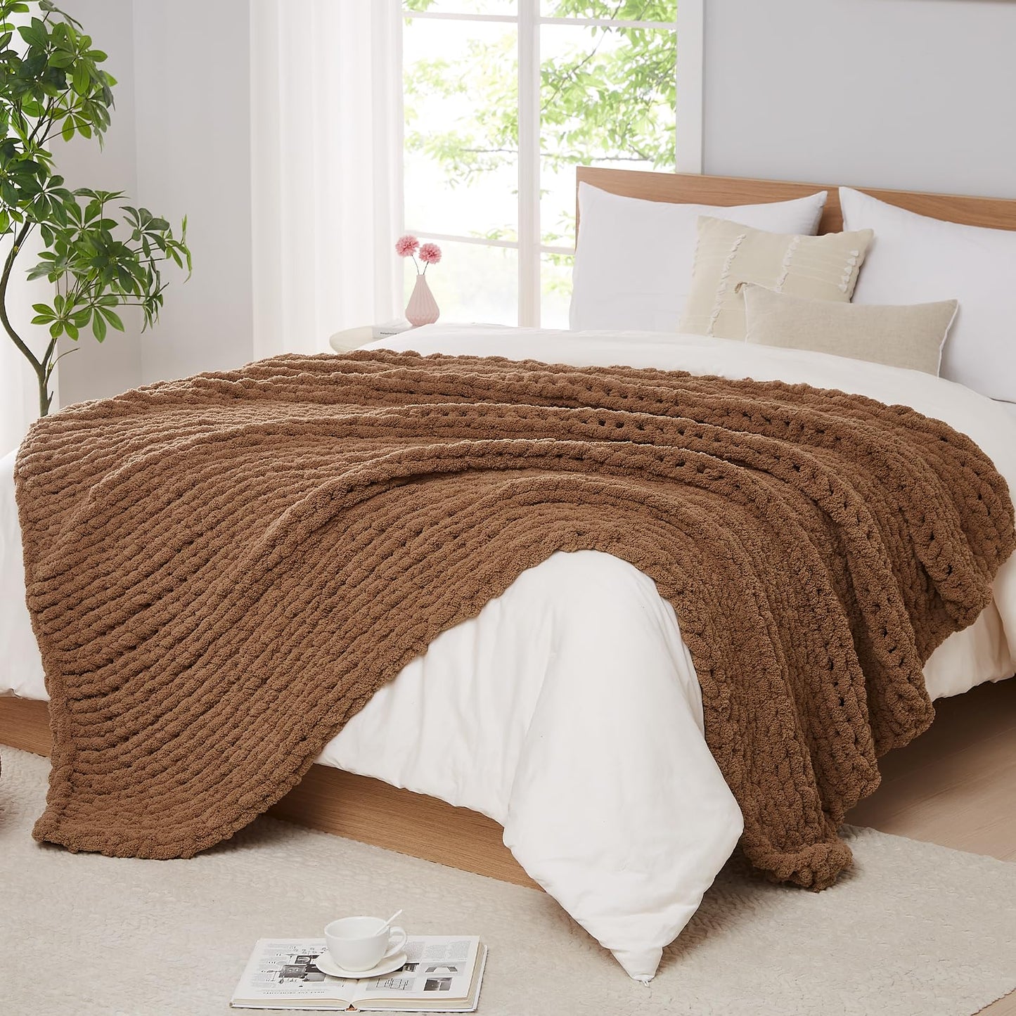 Handmade Chenille Chunky Knit Blanket – Ultra Soft & Stylish Throw