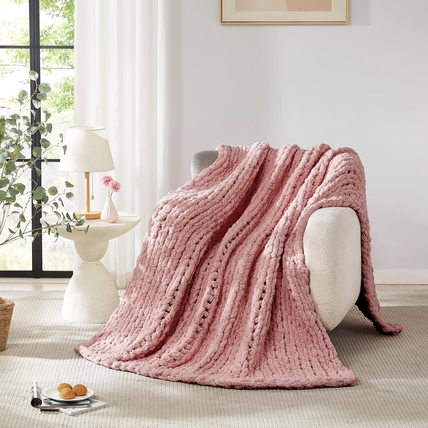 Handmade Chenille Chunky Knit Blanket – Ultra Soft & Stylish Throw