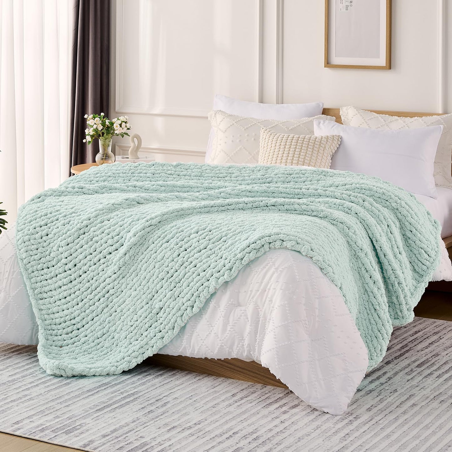 Handmade Chenille Chunky Knit Blanket – Ultra Soft & Stylish Throw