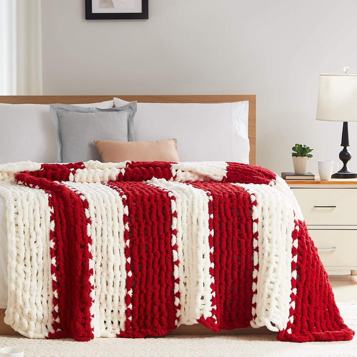 Handmade Chenille Chunky Knit Blanket – Ultra Soft & Stylish Throw