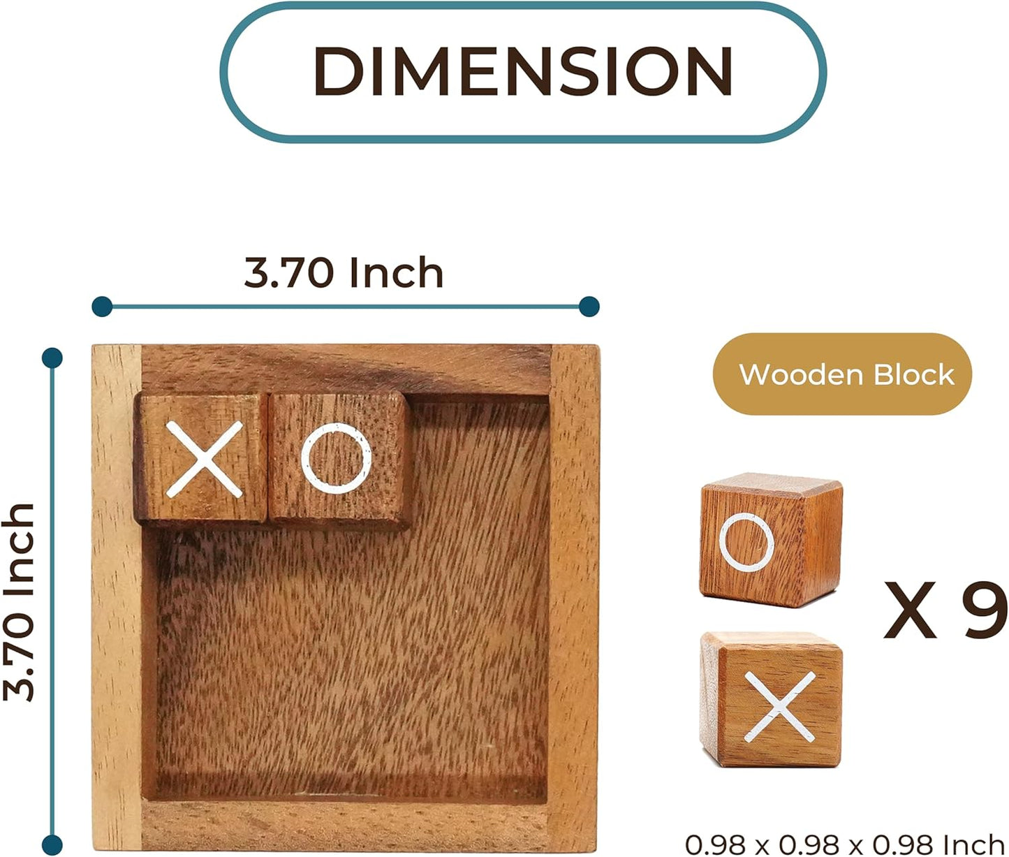 BSIRI Tic Tac Toe Game (4 Inch/10 cm)