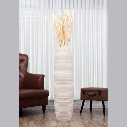 Suuri puinen lattiamaljakko, 70 cm