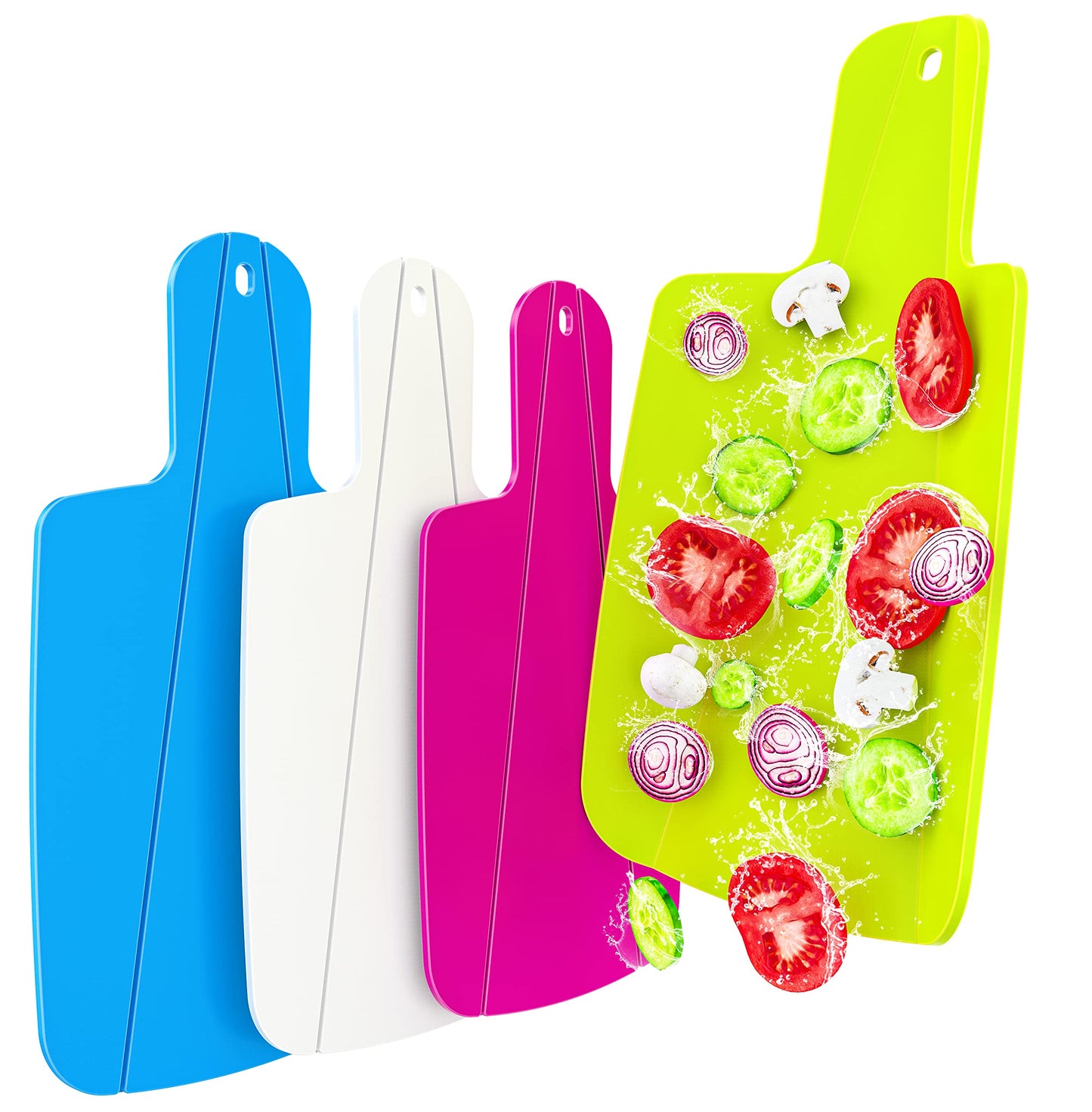 Foldable Chopping Board – Space-Saving Folding Kitchen Board (Green & Pink)