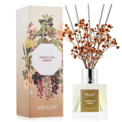 Reed Diffuser Set (3.38 fl oz) – Clean Linen Scent with 8 Sticks, Home Fragrance for Bathroom & Shelf Decor - Easiley - B0DCJ3RZC3