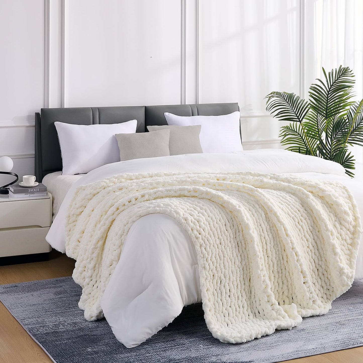 Handmade Chenille Chunky Knit Blanket – Ultra Soft & Stylish Throw