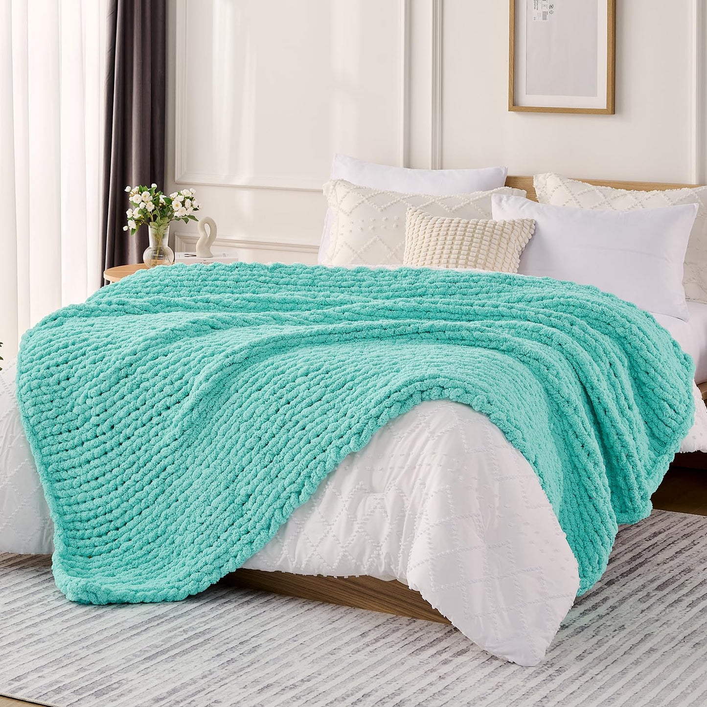 Handmade Chenille Chunky Knit Blanket – Ultra Soft & Stylish Throw