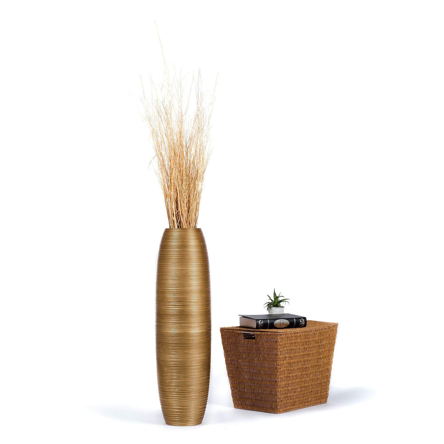 Suuri puinen lattiamaljakko, 70 cm