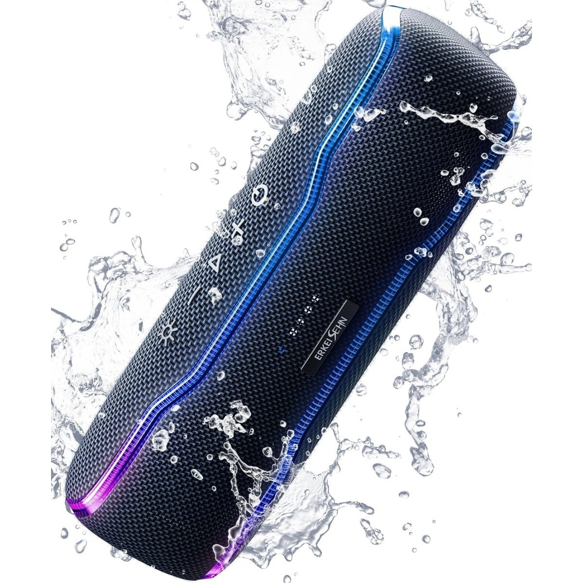 Portable Bluetooth Speaker – IPX7 Waterproof, 25W Super Bass, 24H Playtime, Colorful Lights, 100ft Range, TWS Pairing, Perfect for Outdoor, Party, & Beach. - Easiley - B09LLPSVBY