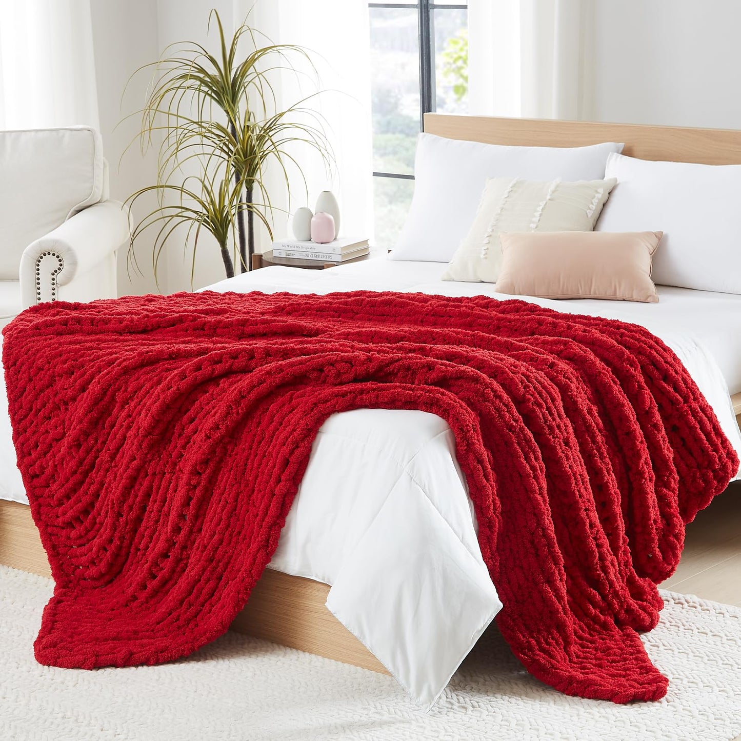 Handmade Chenille Chunky Knit Blanket – Ultra Soft & Stylish Throw