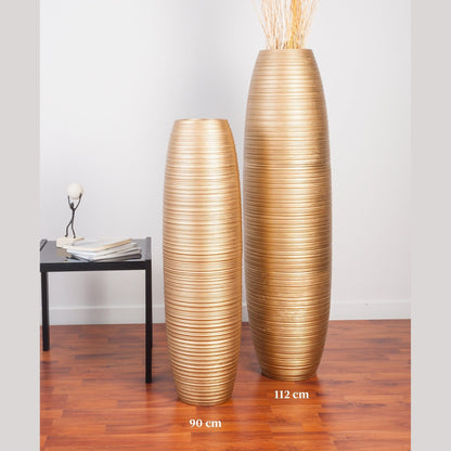 Suuri puinen lattiamaljakko, 70 cm
