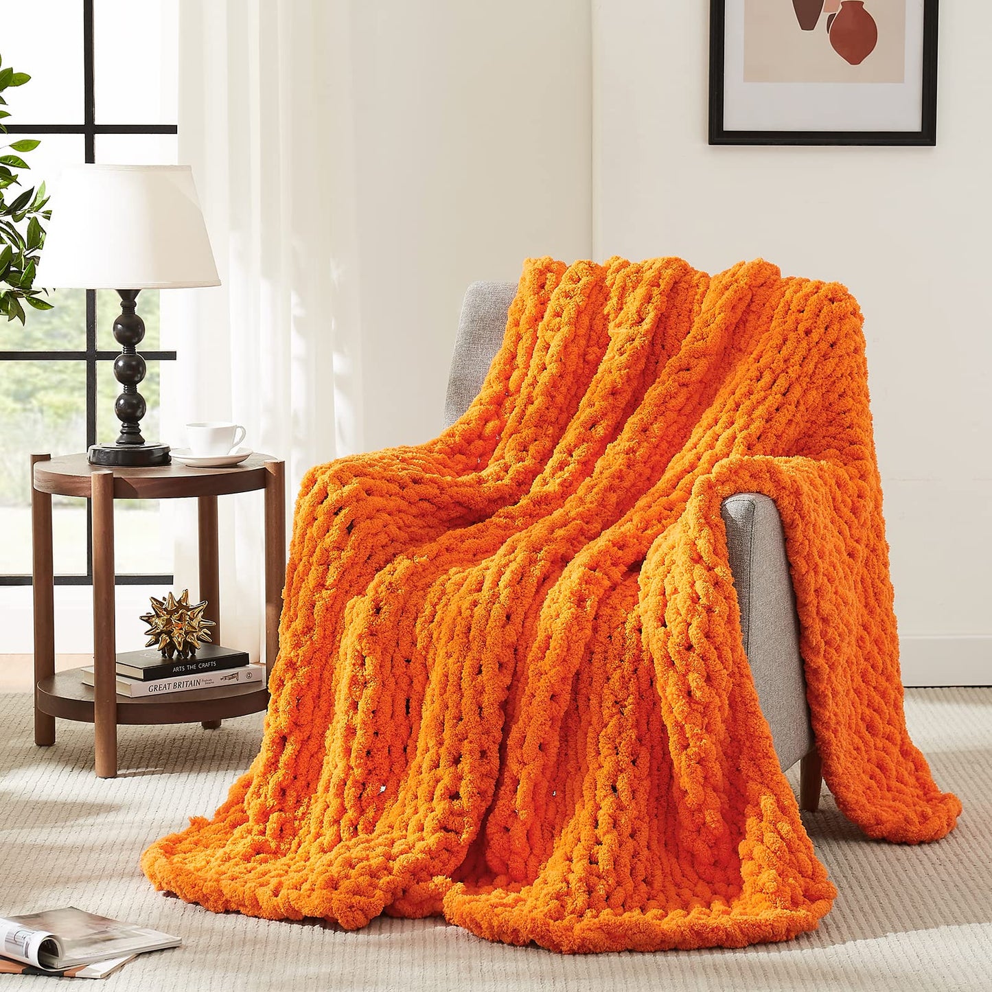 Handmade Chenille Chunky Knit Blanket – Ultra Soft & Stylish Throw