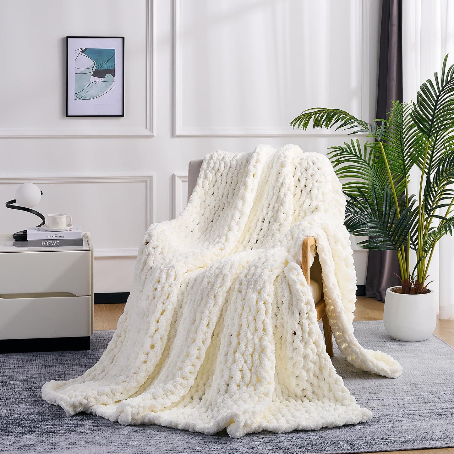 Handmade Chenille Chunky Knit Blanket – Ultra Soft & Stylish Throw