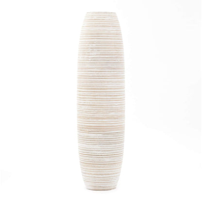 Suuri puinen lattiamaljakko, 70 cm
