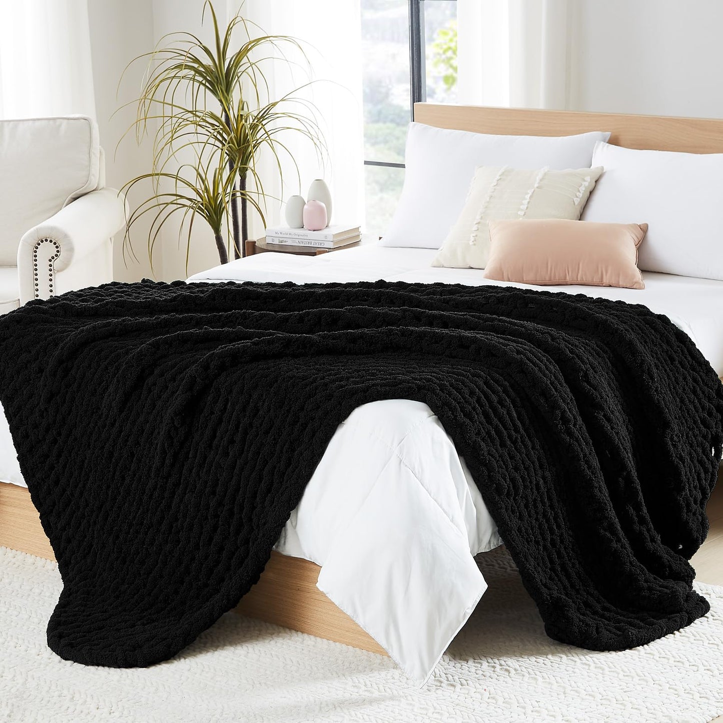 Handmade Chenille Chunky Knit Blanket – Ultra Soft & Stylish Throw