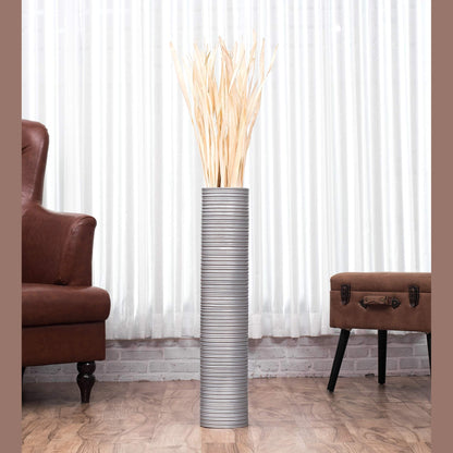 Puinen lattiamaljakko pampaheinille & oksille, 70 cm