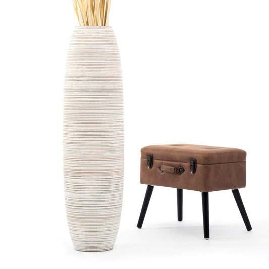 70 cm kultainen puulattiamaljakko – pampasheinille & oksille moderniin sisustukseen
