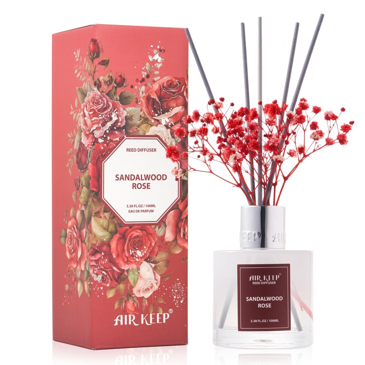 Reed Diffuser Set (3.38 fl oz) – Clean Linen Scent with 8 Sticks, Home Fragrance for Bathroom & Shelf Decor - Easiley - B0CMQRZ5JB