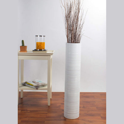 Puinen lattiamaljakko pampaheinille & oksille, 70 cm