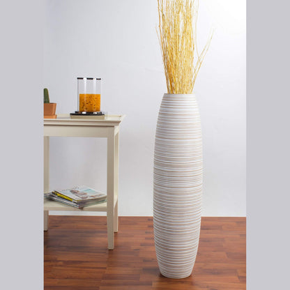 Suuri puinen lattiamaljakko, 70 cm