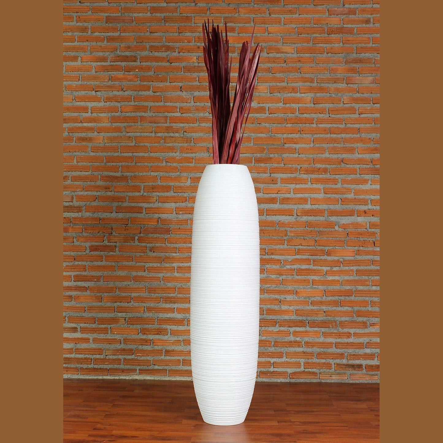 Suuri puinen lattiamaljakko, 70 cm