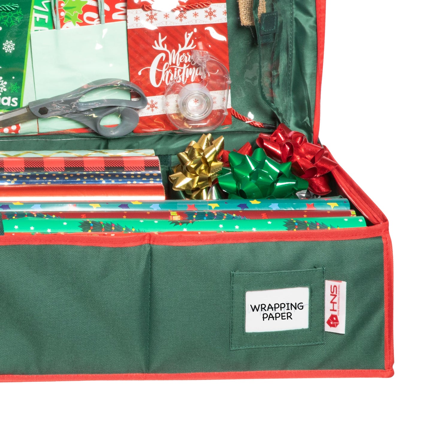 Premium Wrapping Paper Storage – Holds 27 Rolls, Extra Pockets, Underbed Organizer