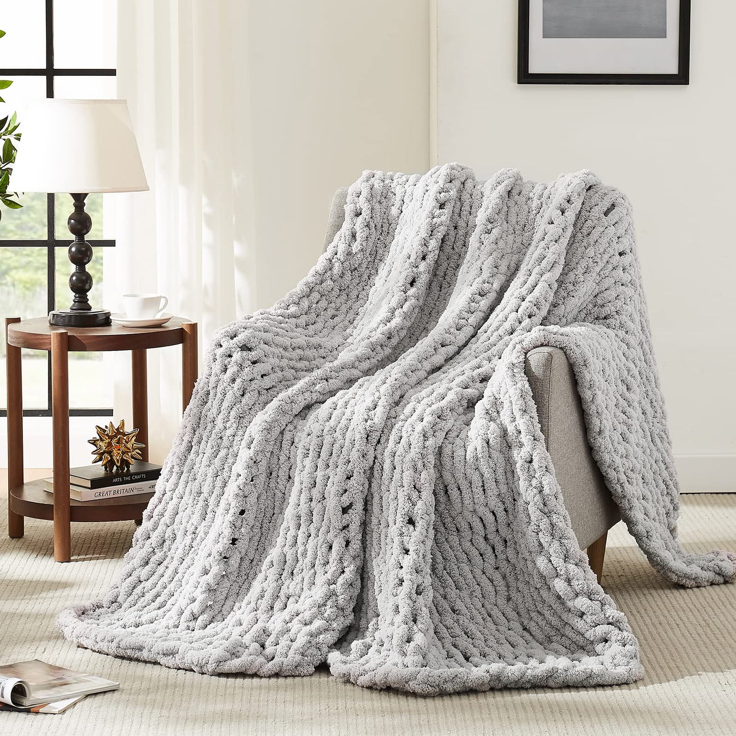 Handmade Chenille Chunky Knit Blanket – Ultra Soft & Stylish Throw