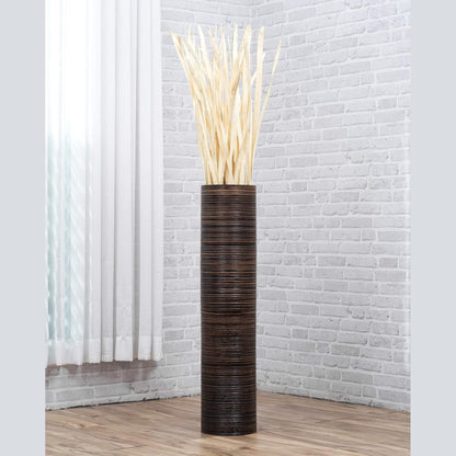 Puinen lattiamaljakko pampaheinille & oksille, 70 cm