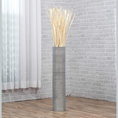 Puinen lattiamaljakko pampaheinille & oksille, 70 cm