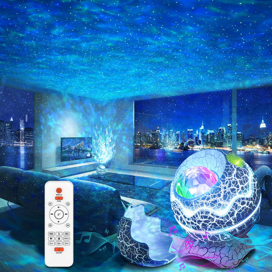 Rossetta Galaxy Star Projector – Night Light, White Noise, Bluetooth Speaker & Remote