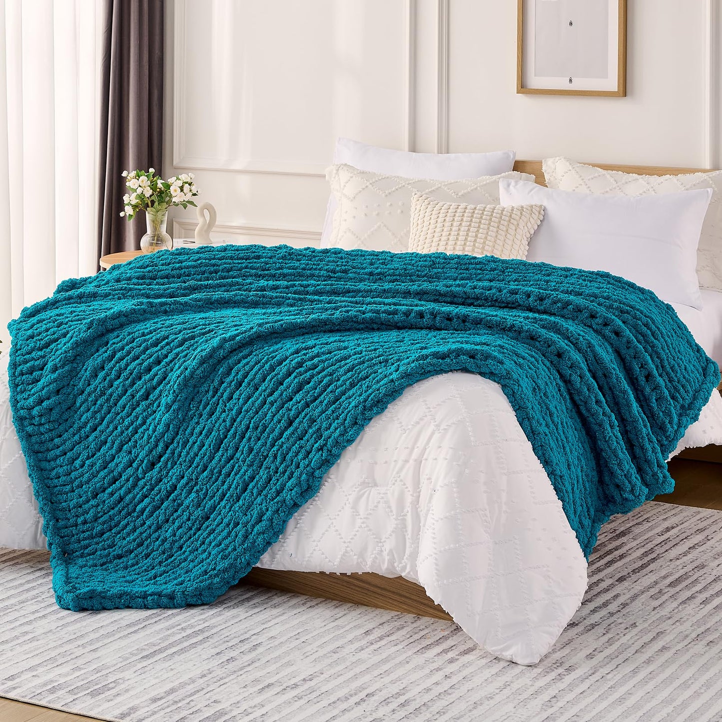 Handmade Chenille Chunky Knit Blanket – Ultra Soft & Stylish Throw