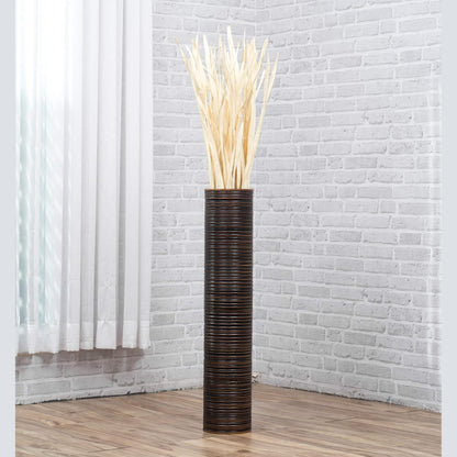 Puinen lattiamaljakko pampaheinille & oksille, 70 cm