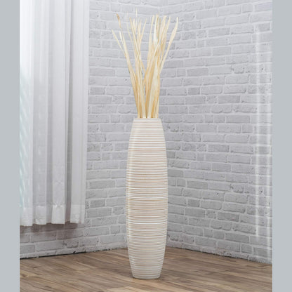 Suuri puinen lattiamaljakko, 70 cm