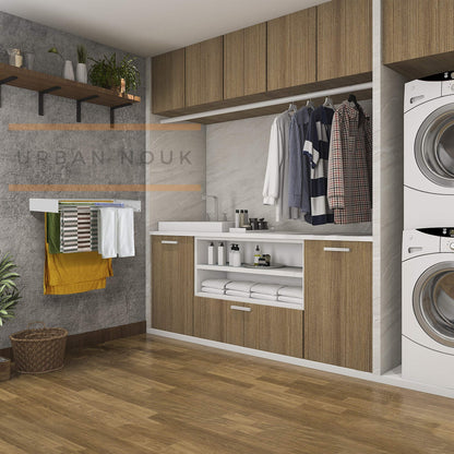 Seinään taittuva pyykinkuivain 70 cm