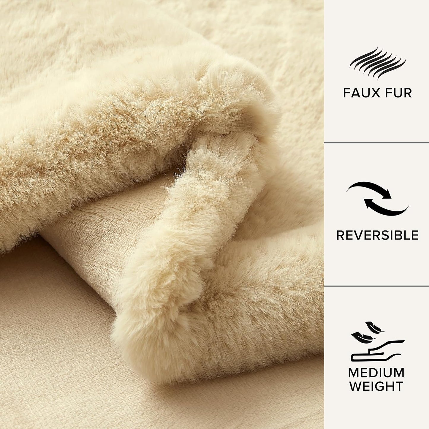 UGG Euphoria Throw Blanket – Soft Faux Fur, 50"x70"