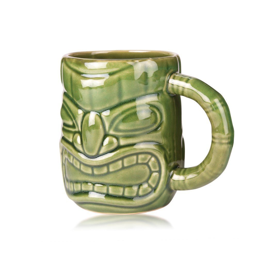 Ceramic Tiki Mug With Handle 450ml 15oz - Easiley - TIKI0430-GRN