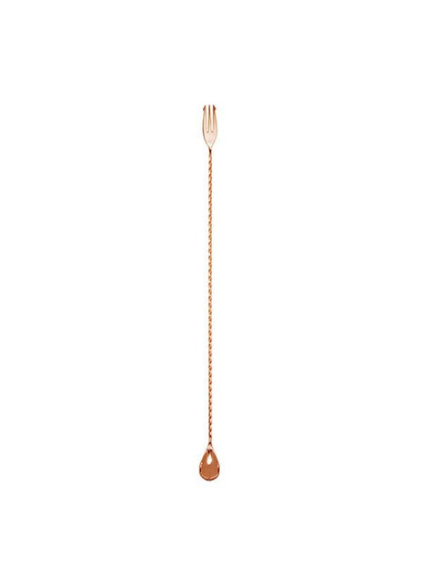 Copper Plated Bar Spoon With Fork 400mm 16in-