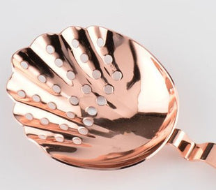 Copper Plated Shell Julep Cocktail Strainer-