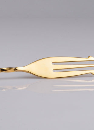 Gold Plated Bar Spoon With Fork 400mm 16in-