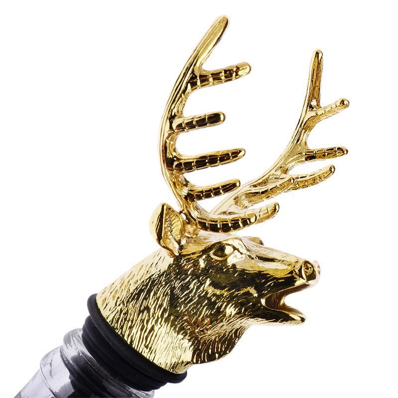 Gold Plated Deluxe Reindeer Freeflow Pourer - Easiley - POUR4185-DEER