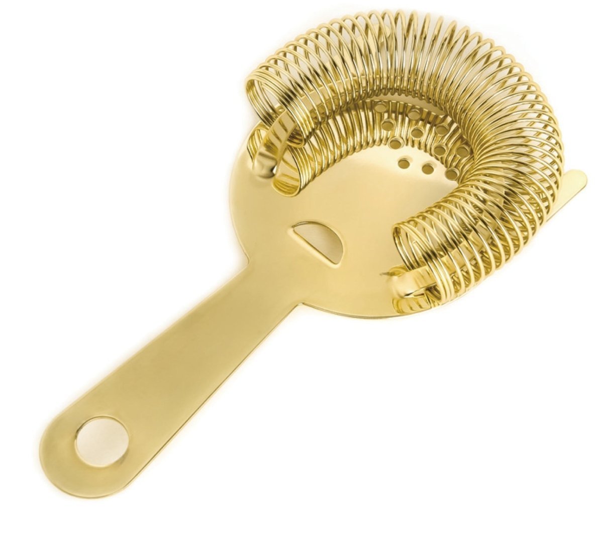 Gold Plated Professional Cocktail Strainer - Straight Ear - Easiley - STRH1215-EAR